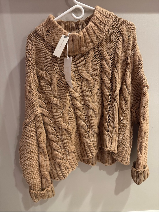 Anthropologie Sweaters - Anthropologie Chunky Cable Sweater - Camel
